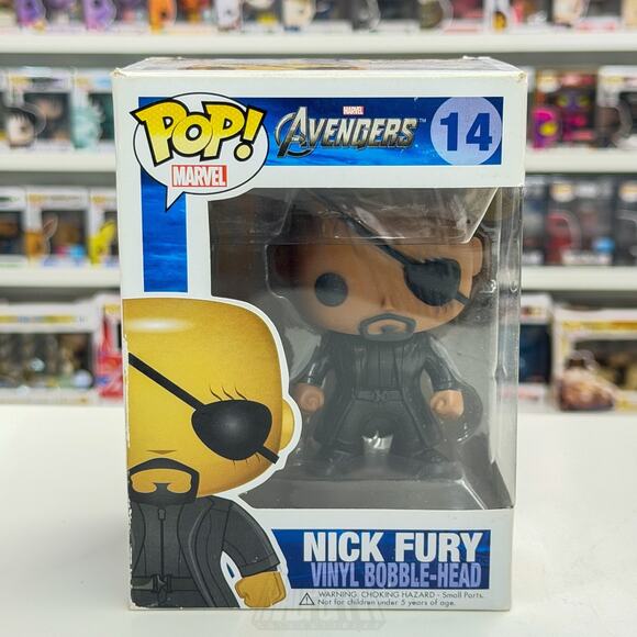 Funko Other - Funko Pop Marvel Avengers Nick Fury 2012 Vaulted 14 SHIELD Agent Vinyl Figure